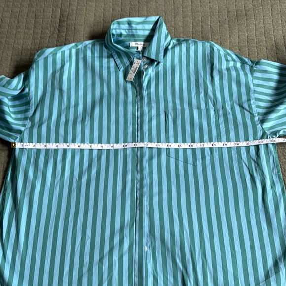 nwt madewell boxy button up shirt in stripe - Picture 5 of 10